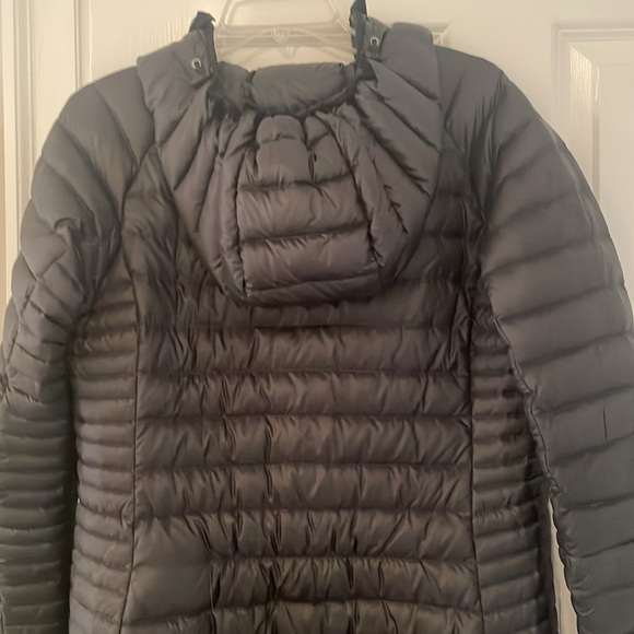 Cintamani down puffy long coat size medium black jacket with hood Iceland long - Picture 12 of 14